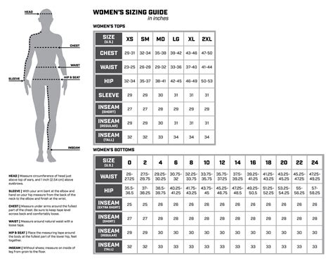 men's size guide for women.